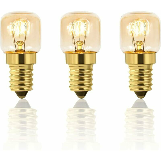 Briday - 3 Pack 25W E14 T22 Dimmable Oven Light Bulb 25W Incandescent Heat Resistant 300 Degree Warm White Fridge Oven Salt Lamp Oven Grill Oven