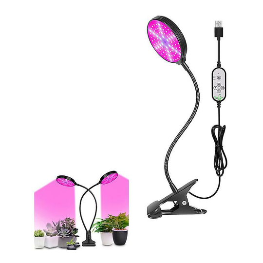 Sun Flowergb - 3 Head Led Full Spectrum Plant Grow Light Lamp for Seed Flower Growing Indoors (15W (one head)-disc)