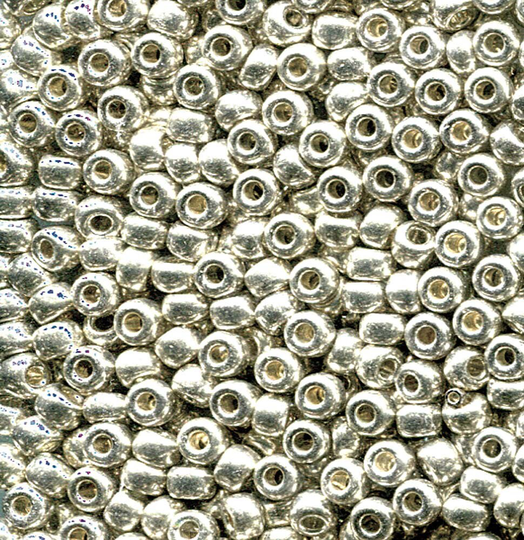 Miyuki Seed Beads 6/0 6-181 20Grams Galvanized Silver Glass Beads, Size 6 Bead, Japanese Round Bead