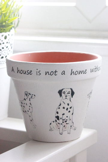 Dalmatian Gift Plant Pot, Dalmatian Decor, Owner Gift, Home Accessory, Pet Memorial