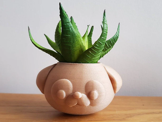 Dog Planter | Pug Doggy Animal Cute Planter|Indoor Planter|Cactus Planter|Gift|Present|Container|Pot|Succulent