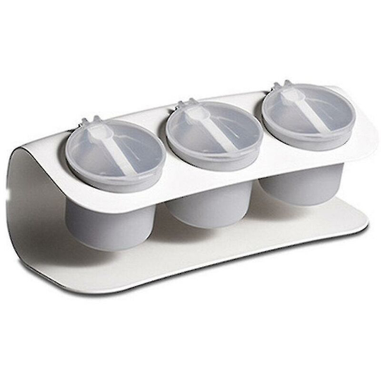 Joorrt - Kitchen supplies seasoning pot household combination with three grids creative seasoning box set of seasoning pots in seasoning bottle, 1
