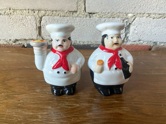Chef Salt & Pepper, Vintage Shakers, & Pepper