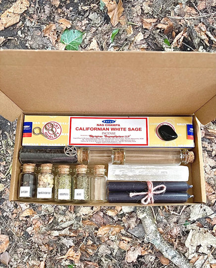 Witch's Protection Box - Witchcraft Kit For Protection Starter , Witch Gift Supplies