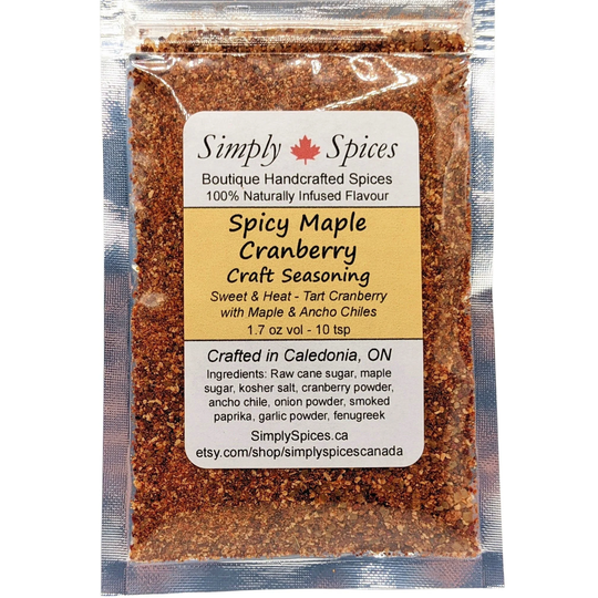 Spicy Maple Cranberry Seasoning + Bbq Rub - Natural Fruit Craft Seasonings