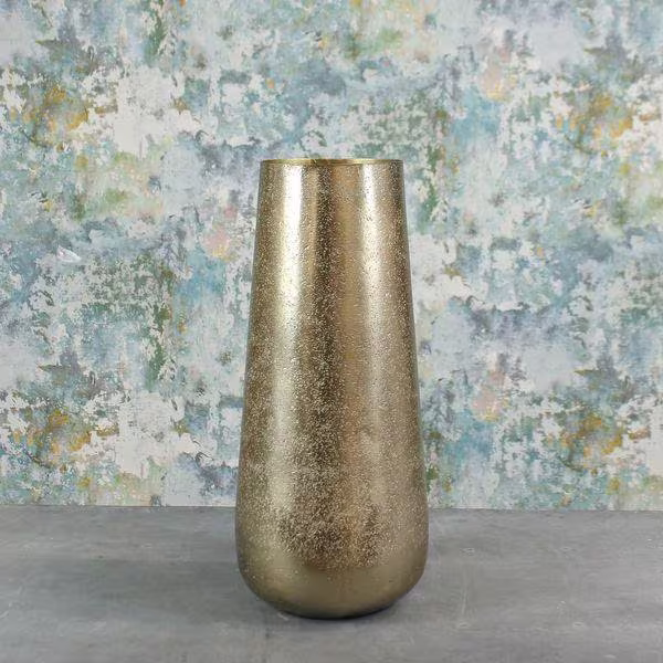 Gold Mayfair Foyer Vase | Medium Metal Vases 39 X 16cm - Fast & Free UK Delivery