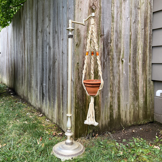 Vintage 35 Inch Sturdy Macrame Plant Holder