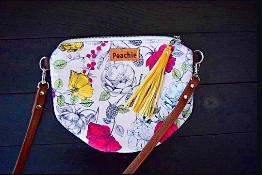Garden Floral Crossbody Bag, Plant Purse, Herb Rose Mustard Crossbody, Womens Small Bag