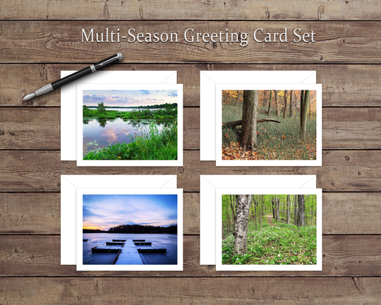 Seasons Greeting Card Set 4 Pack