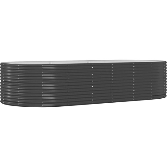 Garden Planter Anthracite 291x140x68 cm Powder-coated Steel Vidaxl Anthracite