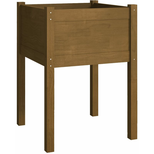 Garden Planter Honey Brown 50x50x70 cm Solid Pinewood Vidaxl Brown