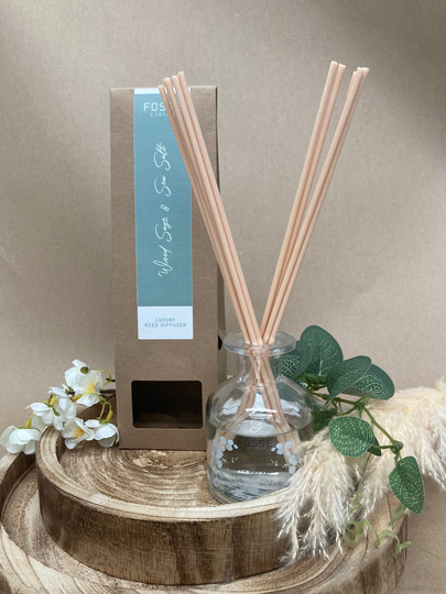 Wood Sage & Sea Salt Highly Scented Reed Diffuser | 120Ml Up To 4 Months Of Fragrance