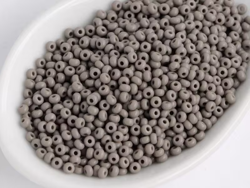 Bag Of 40G 9/0 Czech Seed Beads Rocailles Opaque Grey Rocaille 2mm Gray