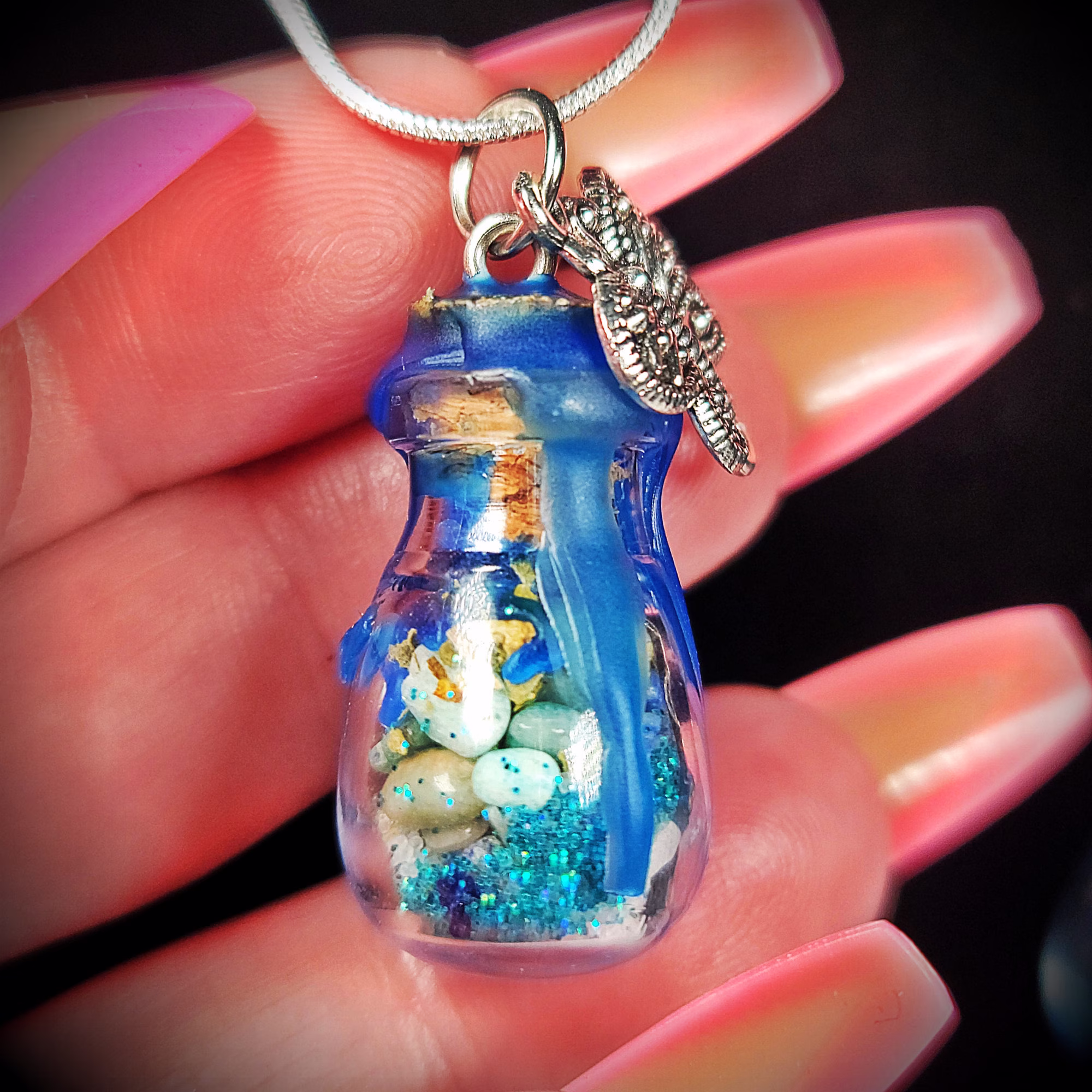 Inner Healing Spell Bottle Necklace - Inner Healing Jar, Jar Necklace, Inner Peace, Soul Healing, Spell, Spirit