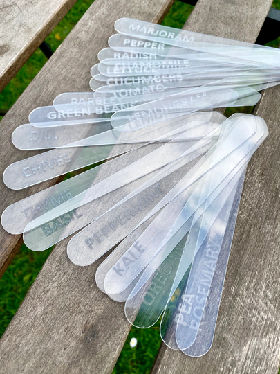 Plant Marker Set Garden Stakes Label Acryl Herb Markers Gardening Accessories Botanical