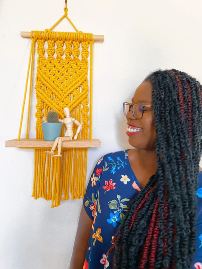 Macrame Wall Shelf | Texas Sunrise Art Vintage Style Boho Chic