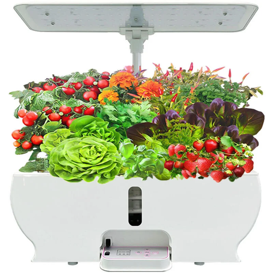 Lifcausal - Smart Hydroponics Growing System Indoor Herb Garden Kit 9 Pods 4H/8H/12H Timing Set Dimmable led Grow Lights Height Adjustable 3L Water