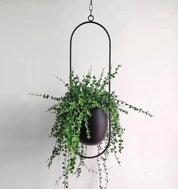 Hanging Planter, Iron Plant Hanger, Metal Pot, Fejka Nordic & Scandinavian Design, Indoor Home Decor