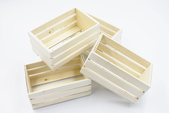 Wood Crate - Miniature Wooden 5" X 3 1/4