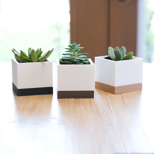 Succulent Pot Modern Square Planter For 4Oz/2.5