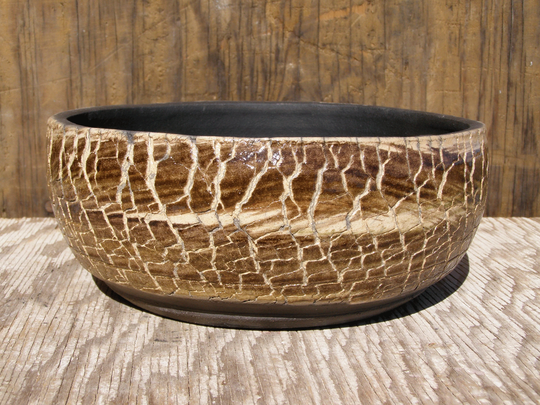 Raku Planter With Drainage Hole 7 X 2 3/4 Inch/30-B