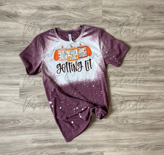 Fall Shirt - Festivity Season Bleached Distressed Funny Candle