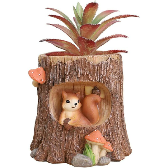 Echoo - 4 Inch Hanging Succulent pots with Drainage Holes, Unbreakable Small Plant Pots-Plants Not Included (Squirrel)