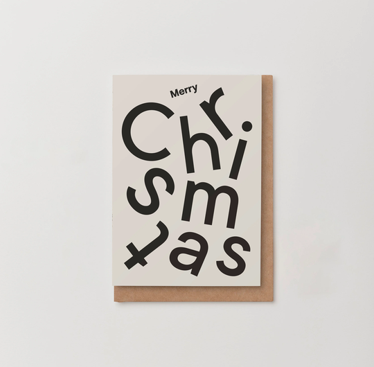 Bold Merry Christmas Seasonal Notecard