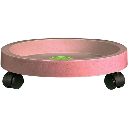 Flowerpot Bottom Support Moveable with Rolling Pulley Large Thickened Plastic Water-containing Plate Pan for Garden Planter - Red