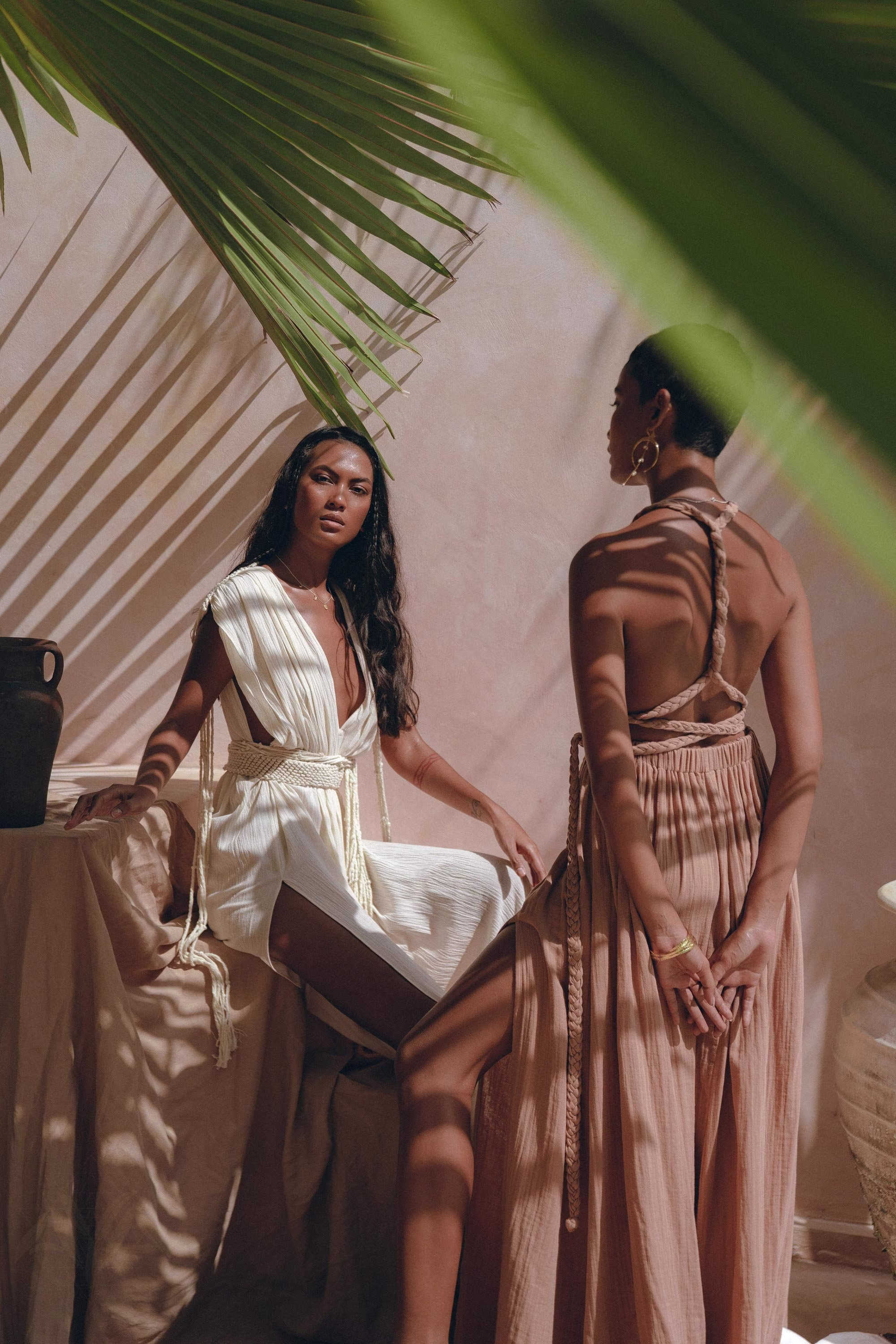 Dusty Pink Bridesmaid Dress Greek Goddess Bohemian Cocktail Party Sustainable Boho Dresses For Women Organic Beach