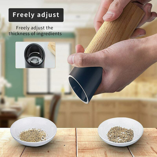 Naxunnn - Salt and Pepper Mill Set with Tall Black and White Salt and Pepper Shakers with Adjustable Coarseness,Perfect Gift for Salt and Pepper