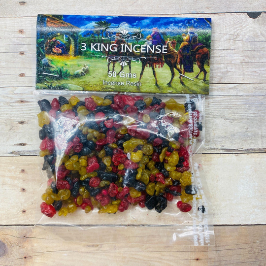 Three King Granular Natural Resin Incense 3 Reyes Magos Church Pure Raw