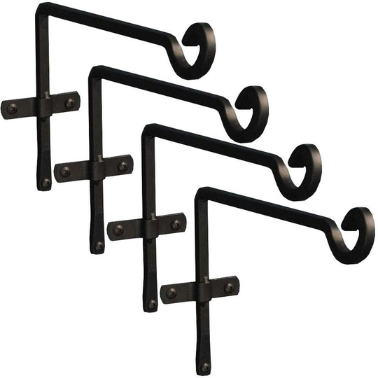 Selections - Metal Square Hanging Basket Brackets (29cm) Set of 4