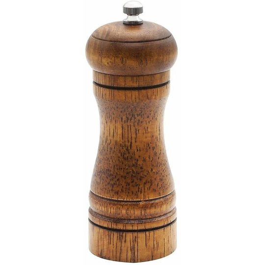 Perle Rare - Wooden Pepper Mill, Solid Wood Manual Pepper Mill Salt - 5 inch, Manual Oak Pot Pepper Mill and Freshly Ground Pepper Seasoning Bottle