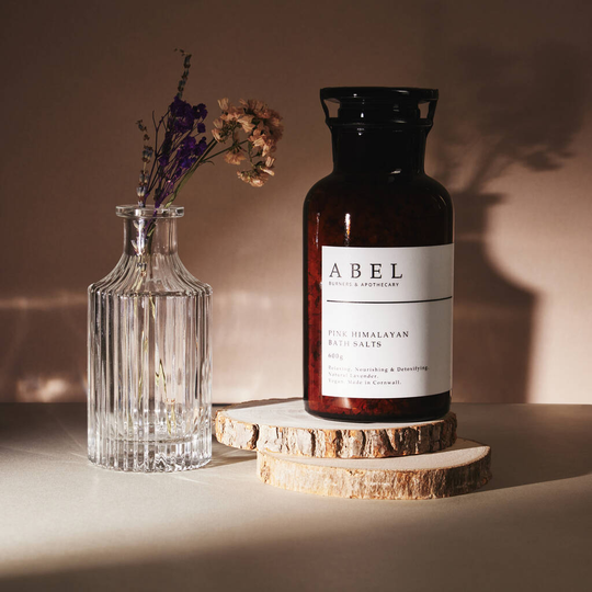 Pink Himalayan Bath Salts In Large Apothecary Jar
