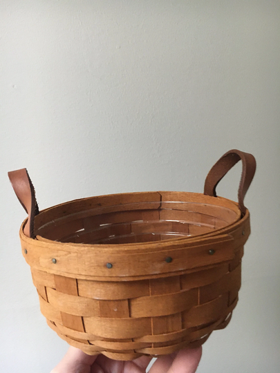 Vintage Longaberger Baskets | 1990S Handmade Lined Planter Handled
