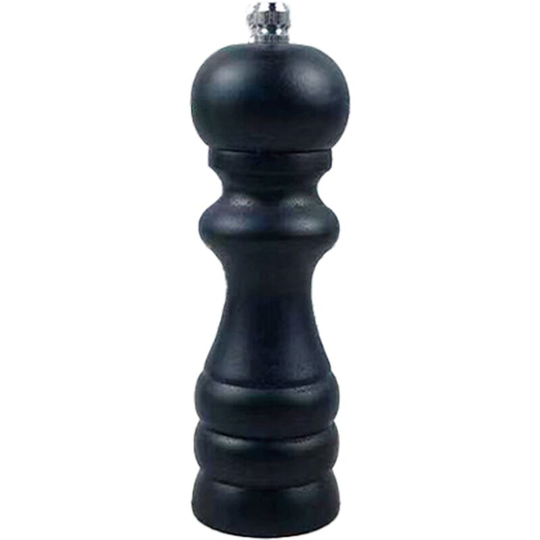 Pepper grinder wooden stainless steel core manual freshly ground black sesame sea salt grain grinding 6 inch black