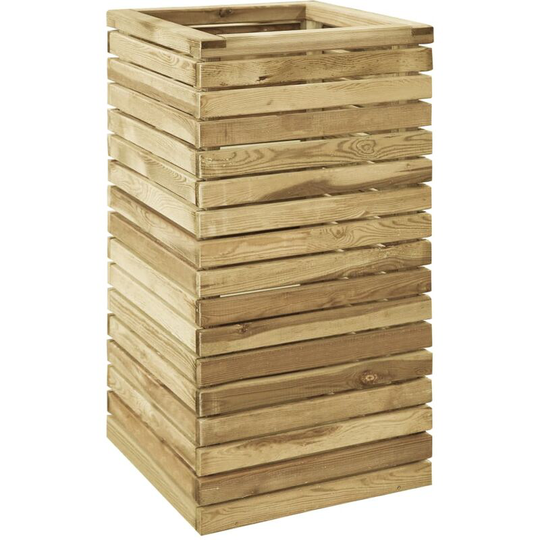 Garden Raised Bed 50x50x100 cm Impregnated Pinewood Vidaxl Brown