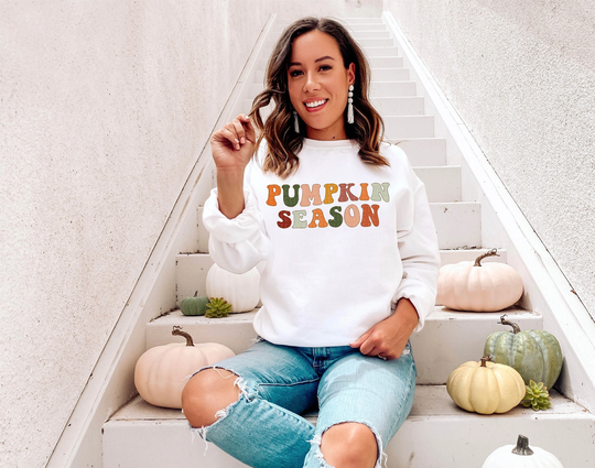Pumpkin Season Sweatshirt, Retro Boho Fall Cute Thanksgiving Sweatshirts, Mom Spice Shirt, Matching Sweatshirts