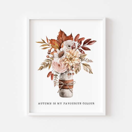 Autumn Print, Is My Favourite Colour Unframed Print|Autumn Decor|Seasonal Prints|Wall Art|Watercolour|Fall Prints