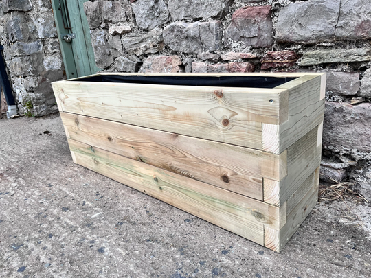 xxl Devonshire Garden Planters- Outstanding Handmade Quality - Painted Planters. Plant Pot Wooden Trough Raised Bed Feet Castors