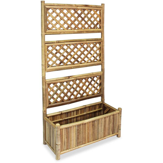 Topdeal - Garden Planter with Trellis Bamboo 70 cm VDTD28001