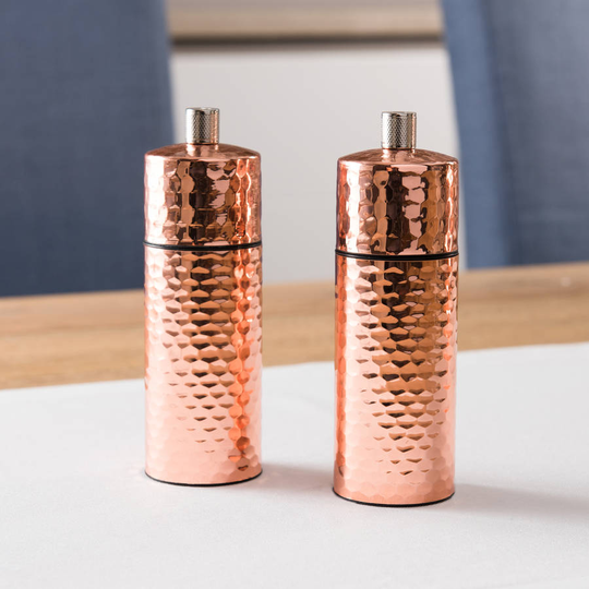 Hammered Copper Salt And Pepper