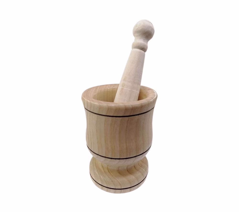 Wooden Mortar & Pestle