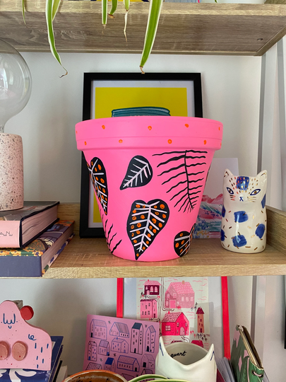 Hand-Painted Terracotta Plant Pot/Indoor Pot