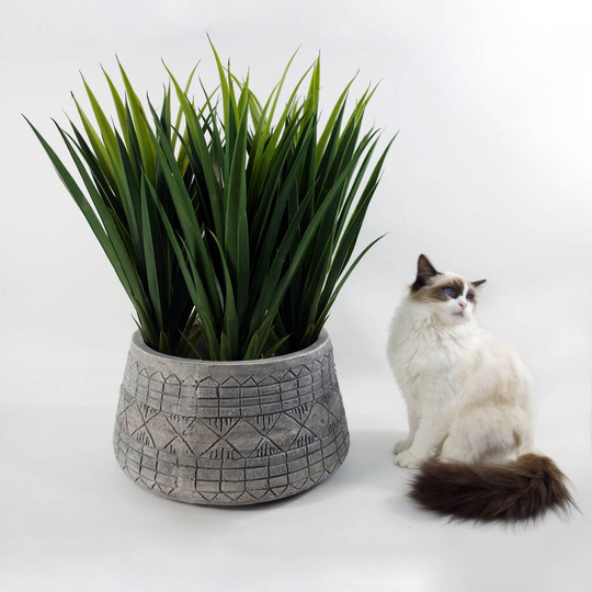 Large Composite Embossed Planter