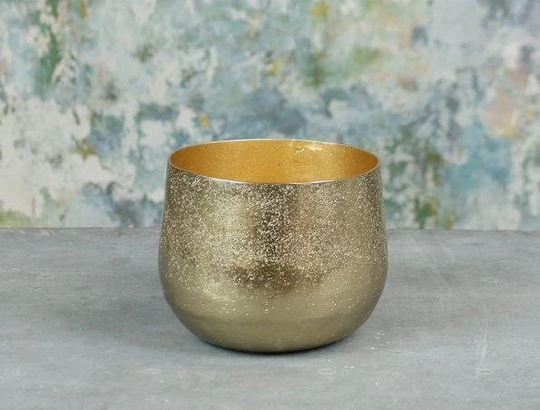 Gold Mayfair Planter | Small Golden Plant Pot - Fast & Free UK Delivery