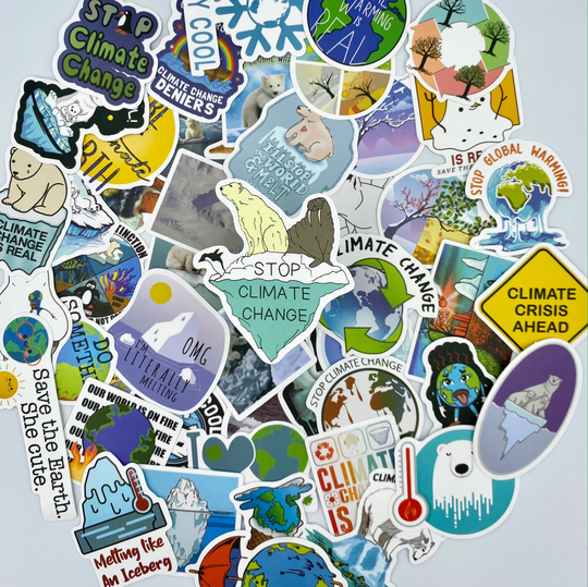 Climate Change, Stickers, Set Of Sciences, Medicine, Doctor, Environmentalist, Environment, Save The Earth, Mother Earth, Polar Bear