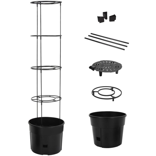 Tomato Grower Anthracite Ø39x150 cm Polypropylene Vidaxl Anthracite
