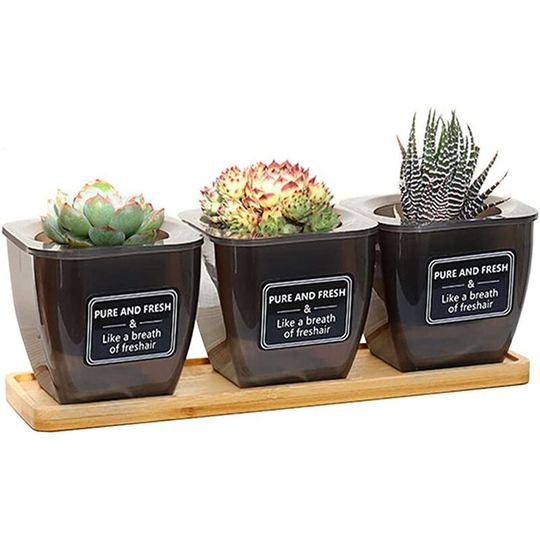 3pcs Herb Pot, Indoor Herb Pot, Auto Watering Flower Pots, Breathable Flower Pot, Flower Pot Set, Herb Pot